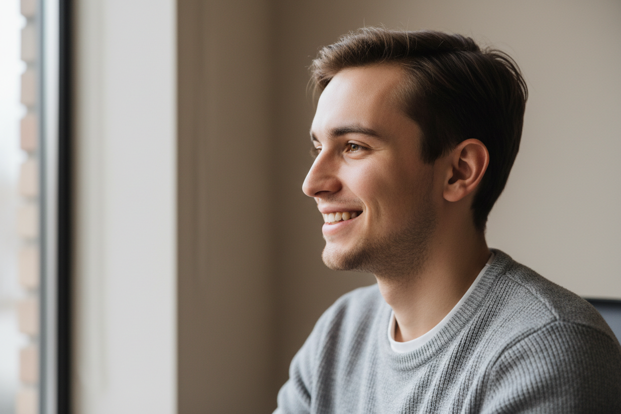 foto de perfil de una persona casual y realista